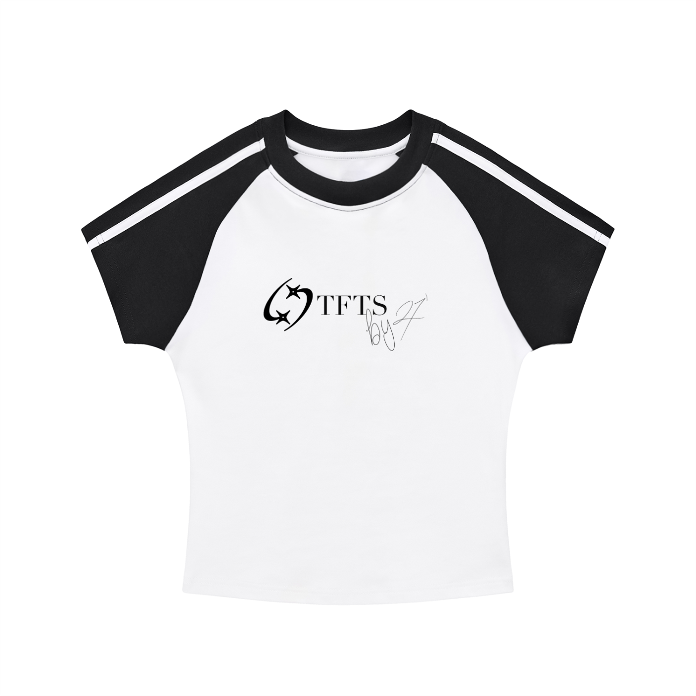 27' Contrast Slim fit T-Shirt (black print)