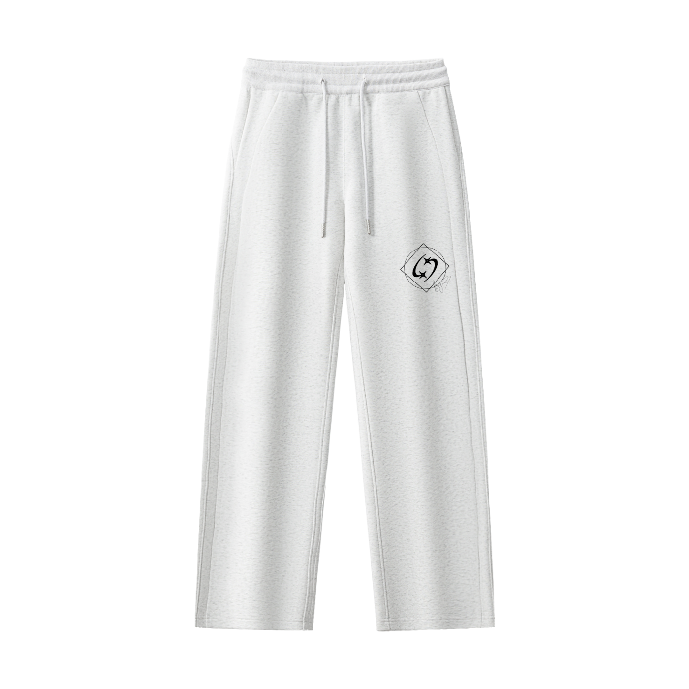 27' Essential Straight-Leg Sweatpants (black print)