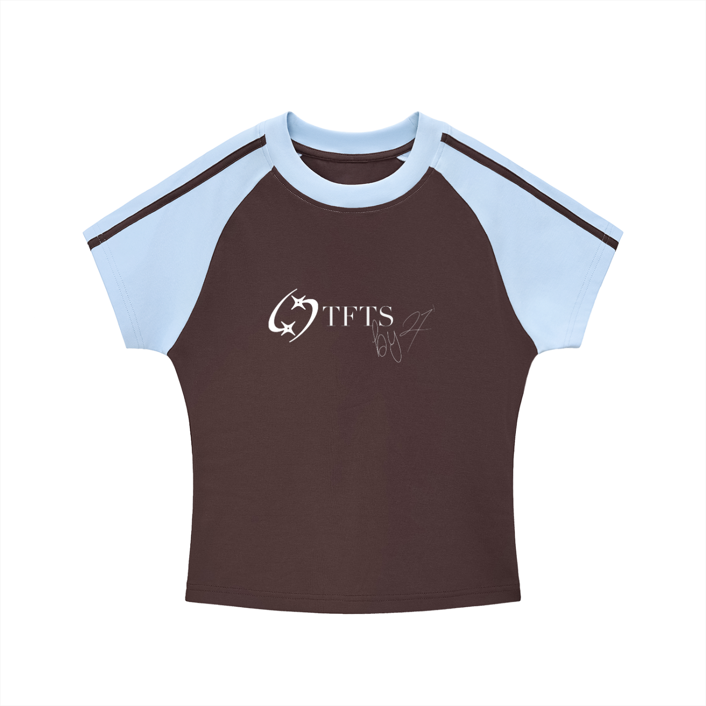 27' Contrast Slim fit T-Shirt (white print)