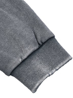 Snow Washed Raw Edge Cropped Sweatshirt